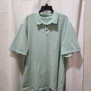 Men's Fairlane Golf Green stripe polo shirt